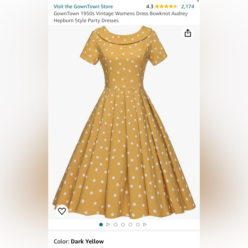 GownTown 1950s Vintage Womens Dress Bowknot Audrey Hepburn Style Party Dresses